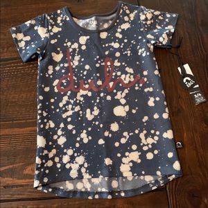 RAGS to RaCHeS acid wash DUH t shirt 3/4